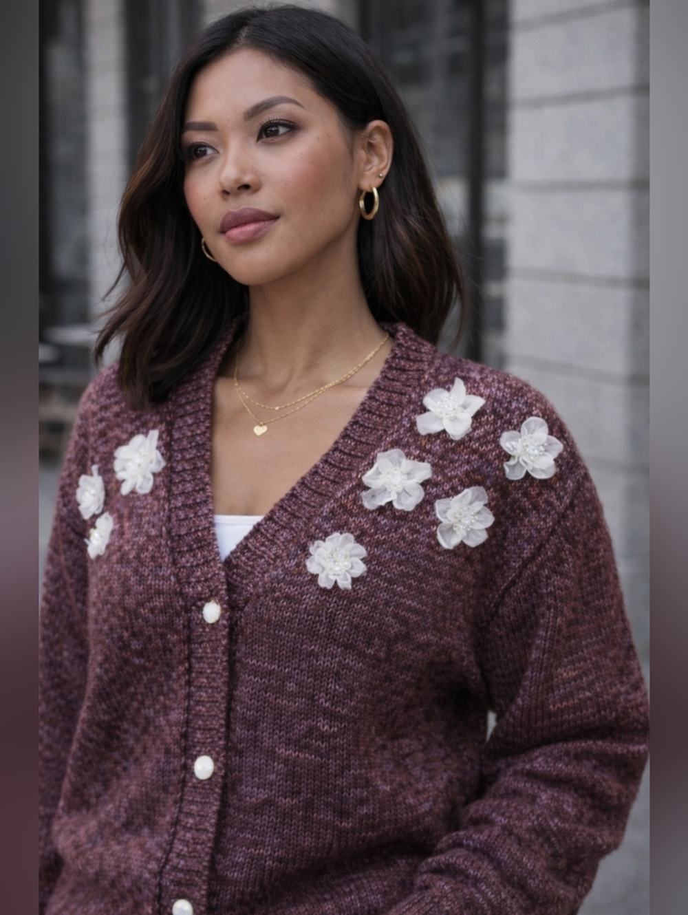 C&C California Floral Appliqué Cardigan – NWT-S